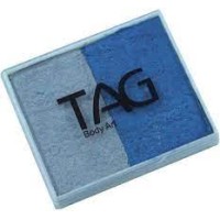 Tag Body Art 50g Split Cake Pearl Blue and Pearl Silver (PEARL BLUE  and PEARL SILVER)